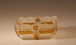 EAPG Dalzell Gilmore Leighton Frost & Amber Klondike kleine Beerenschale um 1898 - Bild 1 von 3