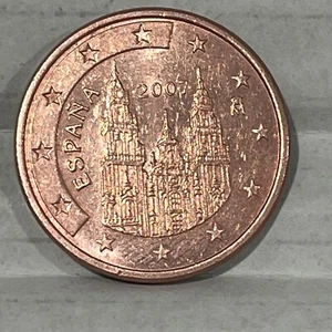 2007 Espana 5 Euro Cents Spain Rare - Picture 1 of 2