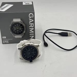 Garmin Epix Gen 2 Sapphire Premium Active GPS Smartwatch 47mm White - Open Box - Picture 1 of 9