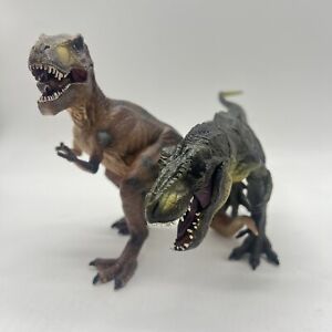 Unbranded Dinosaur Lot Of 2 T Rex Prehistoric Educational Toys Heavy Plastic