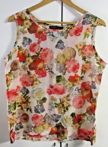 Zanzea Collection Ladies Sleeveless Round Neck Top, Floral Print - Size L - Picture 1 of 3