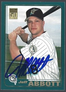 2001 Topps Baseball #413 Jeff Abbott IP autograph signed card