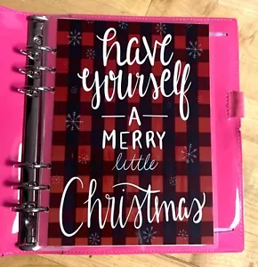 Have Yourself a Merry little Xmas Cover Set made 4 use with Filofax A5 Planner- - Picture 1 of 4