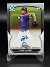 2023 Bowman Chrome JORDY VARGAS 1st Bowman On Card Auto Card CPA-JVG ROCKIES