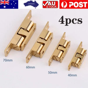 4pcs Brass Double Ball Cabinet Cupboard Roller Catch Door Latch Yellow 40-70MM - Picture 1 of 14