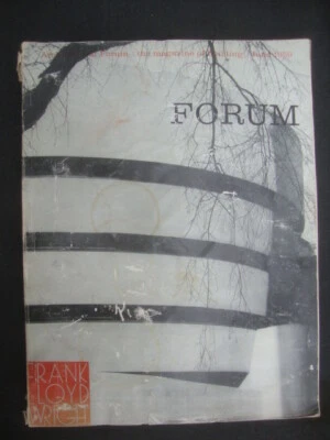 FRANK LLOYD WRIGHT Portfolio Designs Architectural Forum magazine June 1959 50s - Image 1 of 4