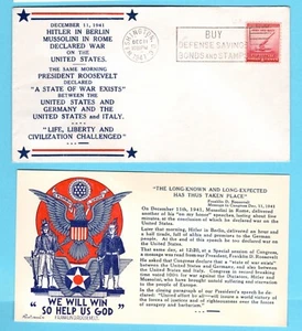 11.12.1941, Wash. DC - Präsident Roosevelt erklärt Italien & Deutschland den Krieg - Bild 1 von 1