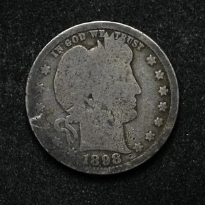 1898-O Barber Silver Quarter (bb17611) - Picture 1 of 2