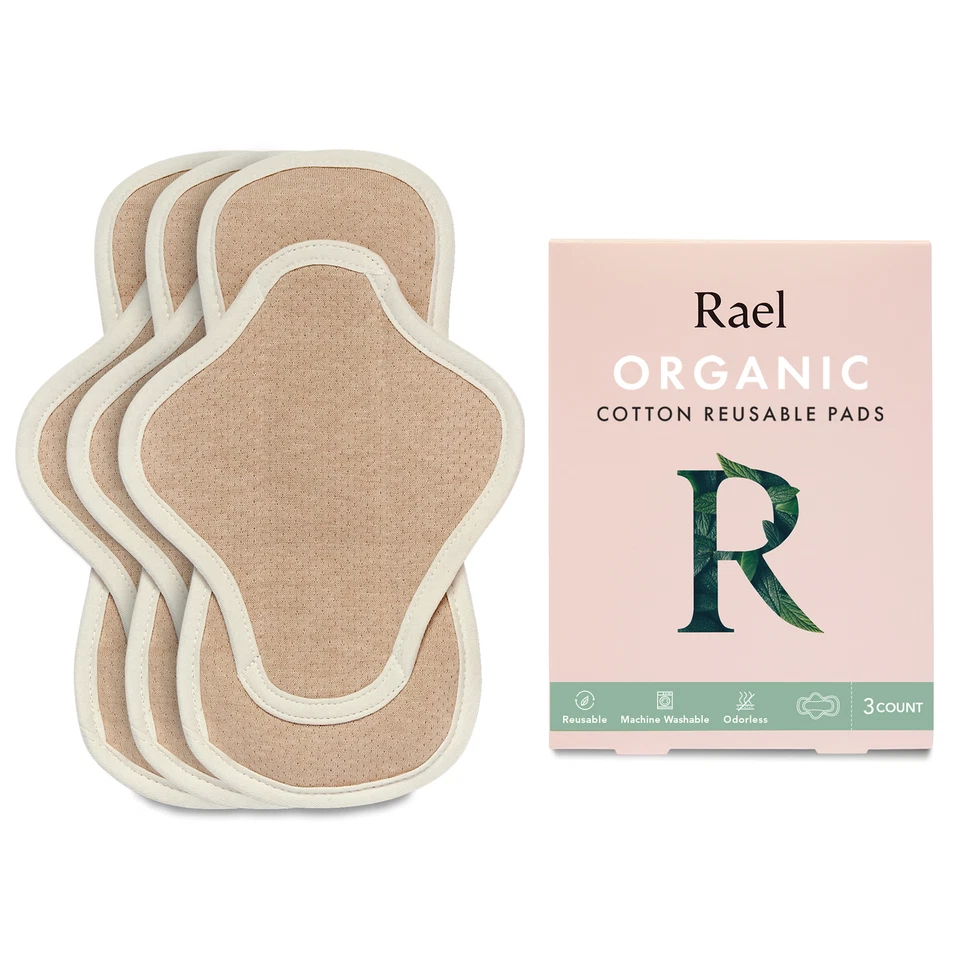 Rael Reusable Pads Menstrual, Organic Cotton Cover Pads (3 count) - Image 1 of 4