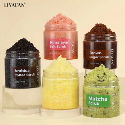 Body Scrub Exfoliating Smooth Skin Moisturizing Turmeric Coffee Matcha Brown - Image 1 of 3