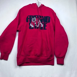 Vintage Y2K Fresno State Bulldogs Herren S Hoodie rot Logo Fleece gefüttert Pro Weave - Bild 1 von 7