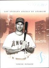 2005 Studio Proofs Silver Los Angeles Angels Baseball Card #11 Steve Finley /100