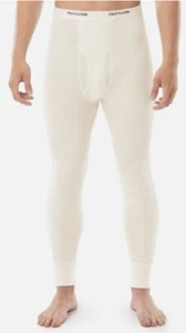 2pksNEW Fruit Of The Loom Mens Thermal Waffle Pants Bottoms Sz 2X  Natural White - Picture 1 of 3