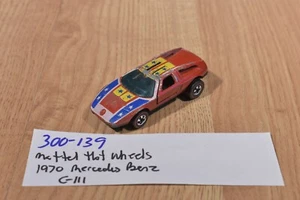 Mercedes Benz C-111 1970 rojo Mattel Hot Wheels base de plástico (300-139) - Imagen 1 de 3