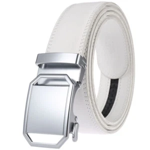 Leisure Men's Automatic Buckle Belt Real Leather Belt Ratchet Strap Gift Jeans - Bild 1 von 6