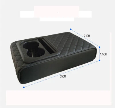 For Car Black Armrest Pad Cover Center Console Box Cushion Protector Accessories - Image 1 of 4