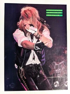 POISON / BRET MICHAELS & C.C. DEVILLE LIVE / MAGAZINE FULL PAGE PINUP POSTER - Picture 1 of 2