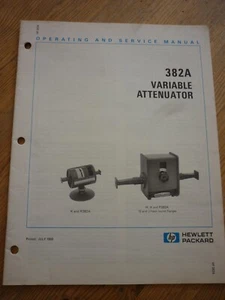 Variable Attenuator 382A - Operating and Service Manual July 1980 - Photo 1/4