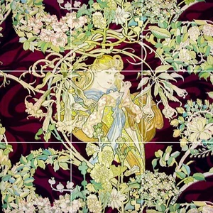 Fliesenwandbild/Mosaik Keramikplatte von Alphonse Mucha - Alphonse Mucha Wanddruck - Bild 1 von 4