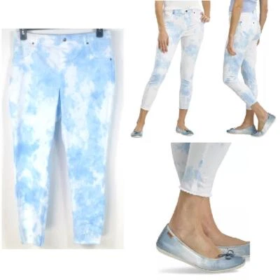 Hue Modern Denim High Rise Skimmer Leggings Blue Sky Choose Size New U22465 - Image 1 of 3