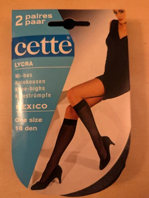 Paquete doble hasta la rodilla Cette México 18 denier - Elección de colores Foto 1 de 3