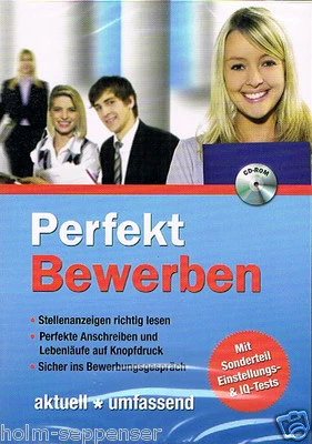 CD-ROM Perfekt bewerben mit Sonderteil Einstellungstest Jobs Neu OvP in Folie - Bild 1 von 2