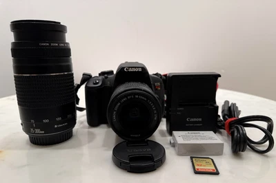 Canon EOS Rebel T5i DSLR Camera Bundle 18-55mm 75-300 + More LOW S/C 3,615 READ - Image 1 of 4