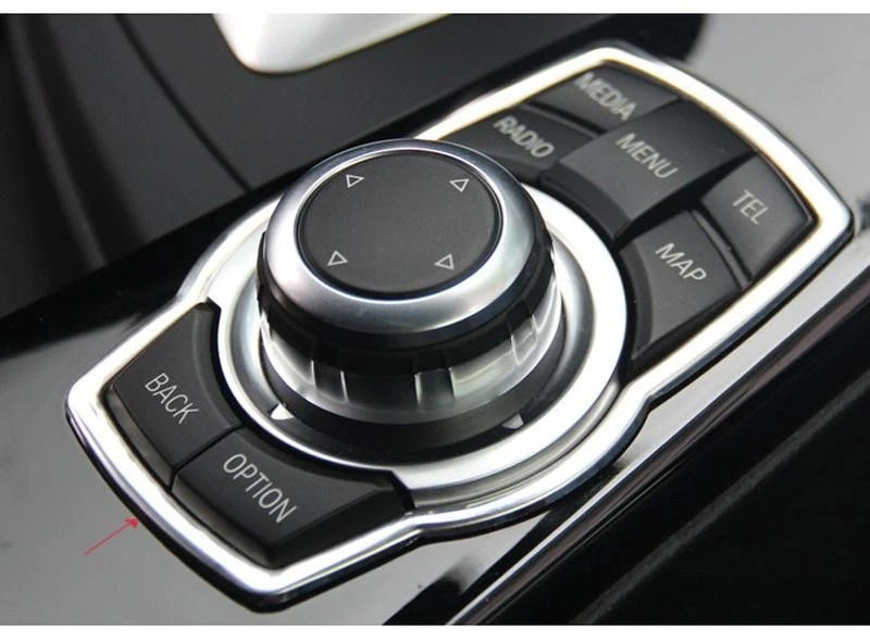 For BMW X1 X3 X4 X5 X6 S.Steel Console Multimedia Control Switch Knob Cover Trim - Image 1 of 1