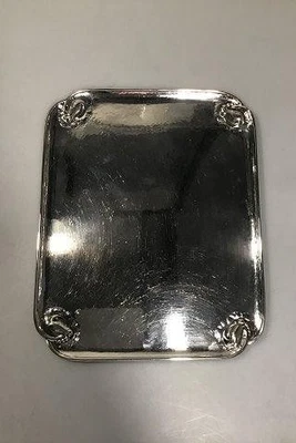 Bandeja Flor Plata Esterlina Georg Jensen Nº 2B Foto 1 de 4