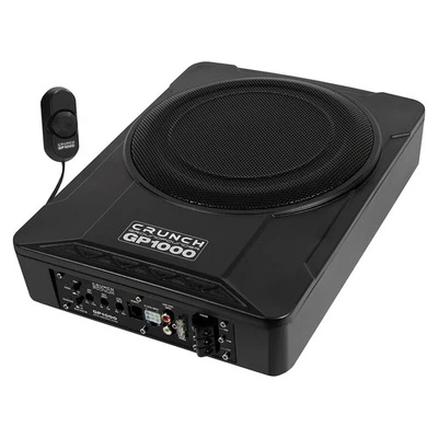 CRUNCH GP-1000 - 25cm/250mm Auto Aktiv Unterbau Flach Gehäuse Subwoofer 200W MAX - Bild 1 von 4