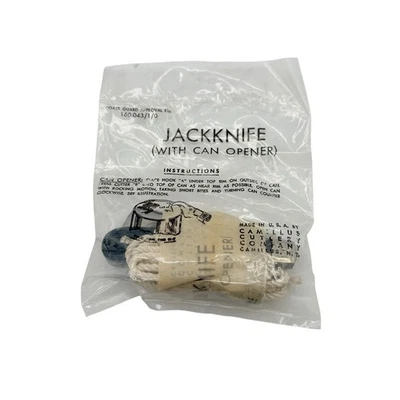 De colección Nuevo de Lote Antiguo Aprobado por la Guardia Costera Jackknife Abridor de Latas Camillus Cutlery Company Foto 1 de 2