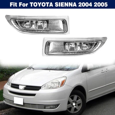 Left&Right LED Front Bumper Fog Lights Spot Lamps For Toyota Sienna 2004 2005 - Image 1 of 4