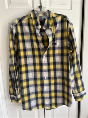 CAMISA CHAPS RALPH LAUREN L AMARILLA/AZUL A CUADROS LARGA SLVS BOTONES ALGODÓN/POLIÉSTER Foto 1 de 4
