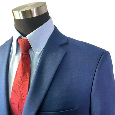 44R Slim Fit Royal/Navy Blue Suit Jacket Sport Coat Blazer Possibly unworn Mens - Image 1 of 4