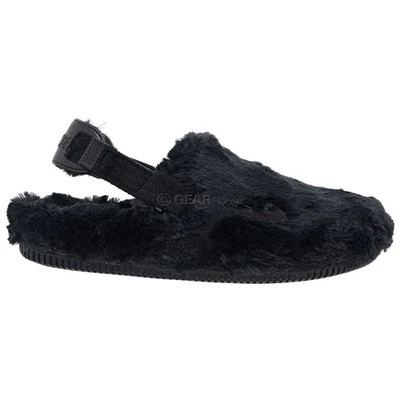 Sandalias Nike Calm Fuzzy Mules para mujer piel sintética negras, elige la talla Foto 1 de 4