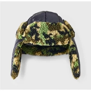 Sombrero Trampero Cat & Jack Niño Negro Camuflaje Invierno Exterior Vellón Caza - Imagen 1 de 5