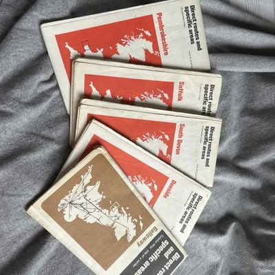 5 vintage Maps 1960s/70s Pembrokeshire Suffolk S Devon Deeside Galloway - Image 1 of 4