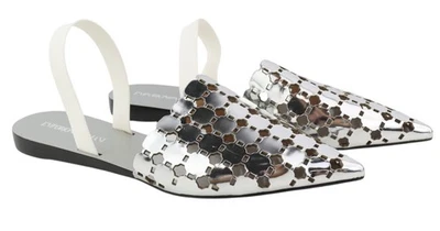 Emporio Armani X3D255 Donna Basse EU37 Argento Lucido a Punta da Infilare Casual - Immagine 1 di 4