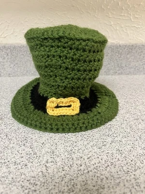 Crochet Green Leprechaun Hat 5” St. Patrick’s Day Mini Hat- Handmade - Image 1 of 4
