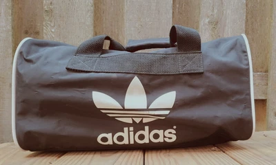 Adidas Black  Duffel Gym Sports Bag 16" x 8" x 8", Hand and Shoulder Straps - Image 1 of 4