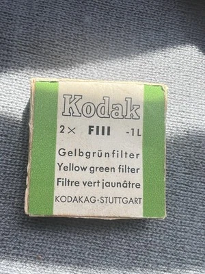 Kodak FIII/32  Yellow Green Filter 32mm Model Number 593 813 Made In Germany - Image 1 of 4