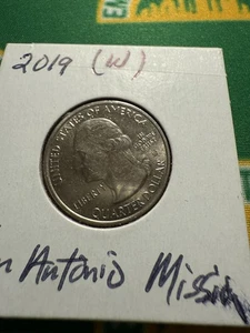 2019 W San Antonio Missions Texas West Point Quarter Nice Circulated Coin! - Picture 1 of 2