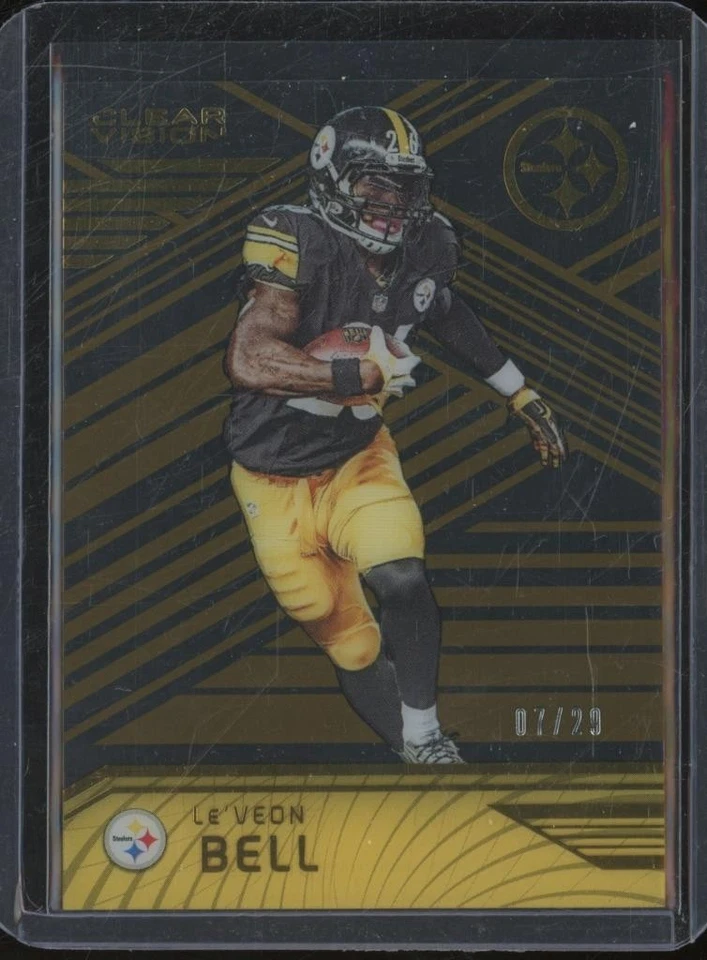 2016 Panini Clear Vision LE'VEON BELL #57 Gold Parallel /29 Steelers JA836 - Image 1 of 2