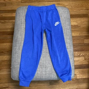 NIKE Boy's Size 6-7 Bright Blue Sweatpants w/ White Nike Logo - Picture 1 of 3