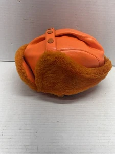 Vintage Arctic Trooper Blaze Orange Trapper Hat Size XL Flaws Shown - Picture 1 of 8