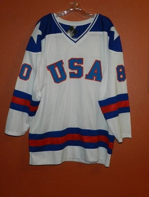 New 1980 Team USA Olympic Hockey Miracle on Ice Custom White Jersey Men's XL - Image 1 of 4