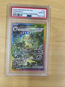 Pokemon Leafeon ex Prismatic Evolutions Special Illustration Rare #144 PSA 10 - Picture 1 of 19