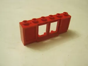Lego (1) red 1x6x2 Window Frame With Shutters, No Panes, 646 (028-101) - Picture 1 of 2