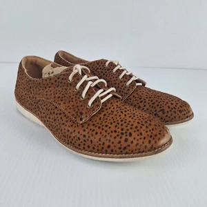 ROLLIE Derby White Black Leopard Print Leather Lace-Up Shoes Sz AU6/ EU37 SE127 - Picture 1 of 13