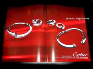 CARTIER Schmuck 2-seitiges Magazin DRUCKANZEIGE 2003 MENOTTE Sammlung - Bild 1 von 1